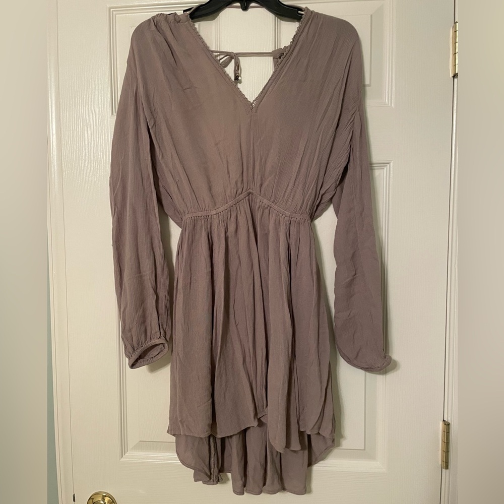 Free People Long Sleeve Gauzy Dress